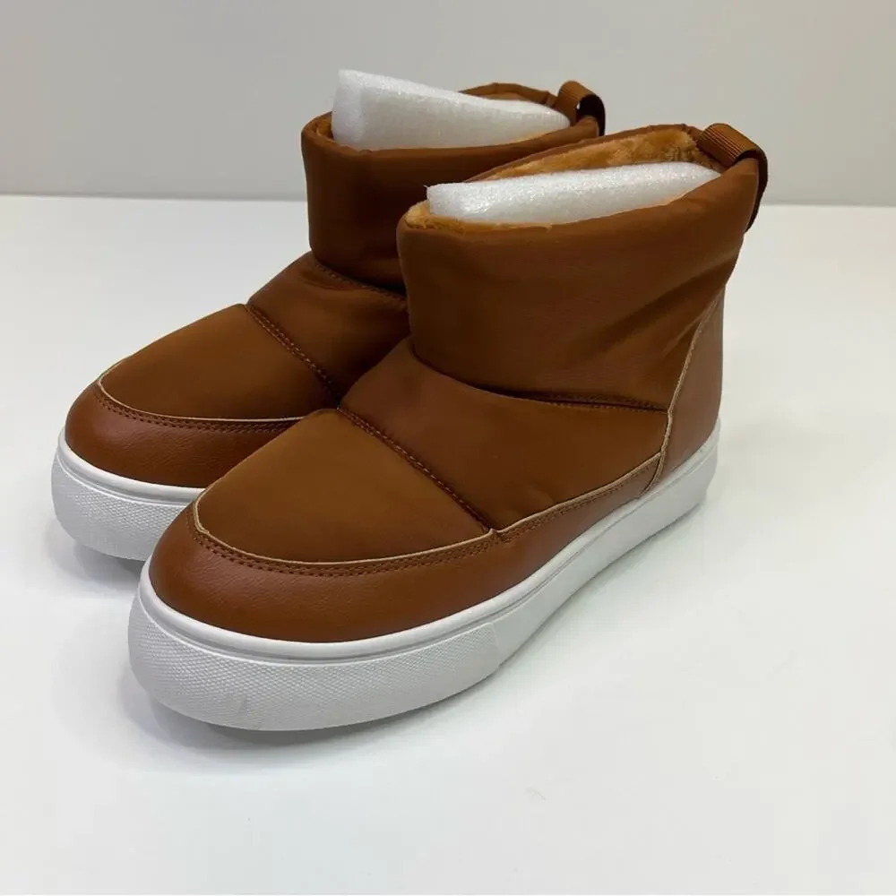 Journee Collection Sethie Platform Cold Weather Puffer booties rust - 8